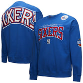 Philadelphia 76ers Hardwood Classics There & Back 2.0 Vintage Pullover Sweatshirt Royal - NBA
