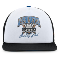 Washington Capitals Fanatics Decades Collection Foam Front Snapback Hat - White/Black - NHL