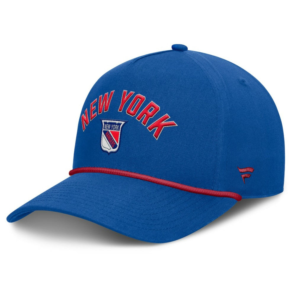 New York Rangers Fanatics Decades Collection A-Frame Rope Adjustable Hat - Royal - NHL