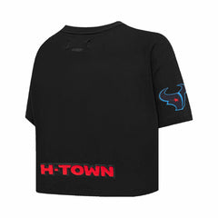 C.J. Stroud Houston Texans Pro Standard Women's Player Name & Number Cropped Boxy T-Shirt Black | NFL
