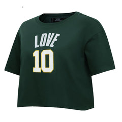 Jordan Love Green Bay Packers Pro Standard Women's Player Name & Number Cropped Boxy T-Shirt Green | NFL