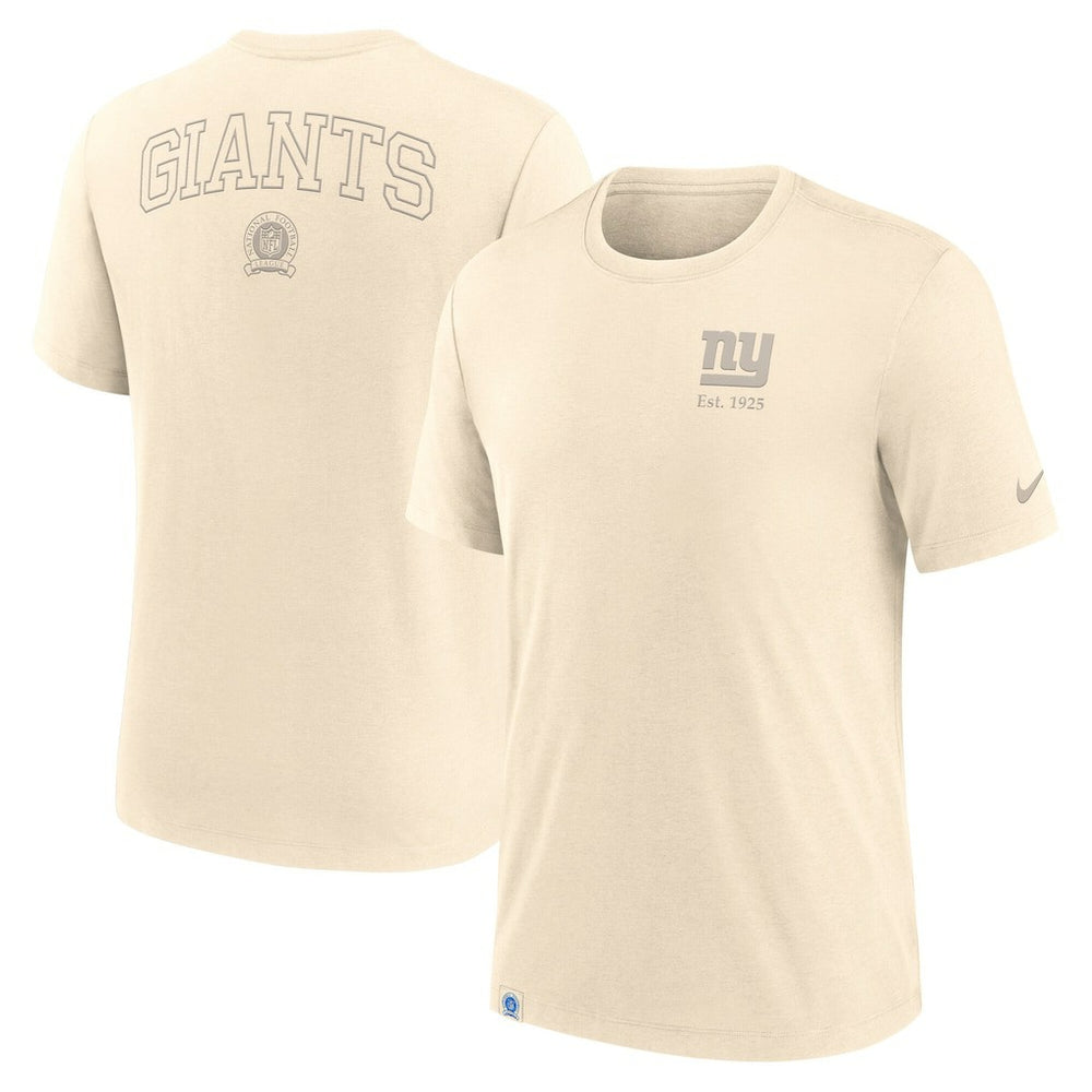 New York Giants Glory Tri-Blend T-Shirt Cream | Nike for Sale