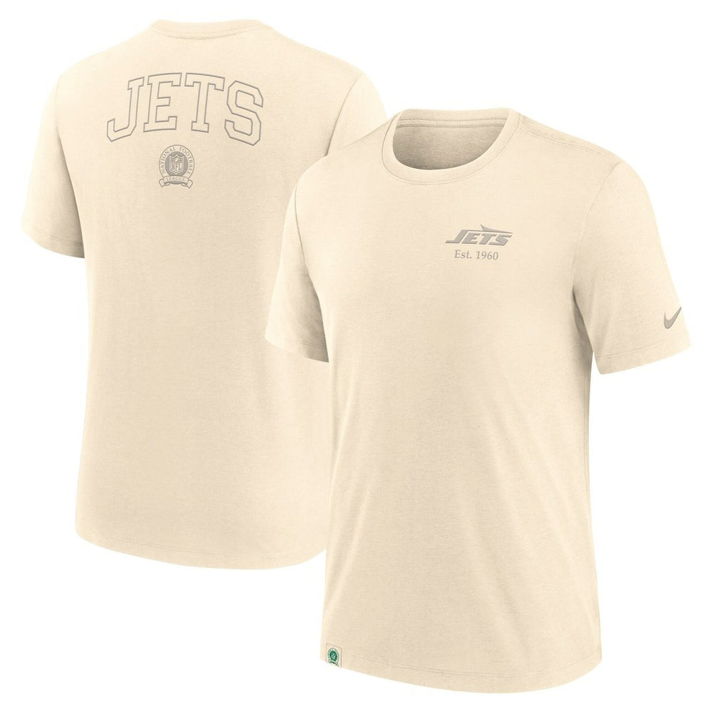 New York Jets Glory Tri-Blend T-Shirt Cream | Nike for Sale