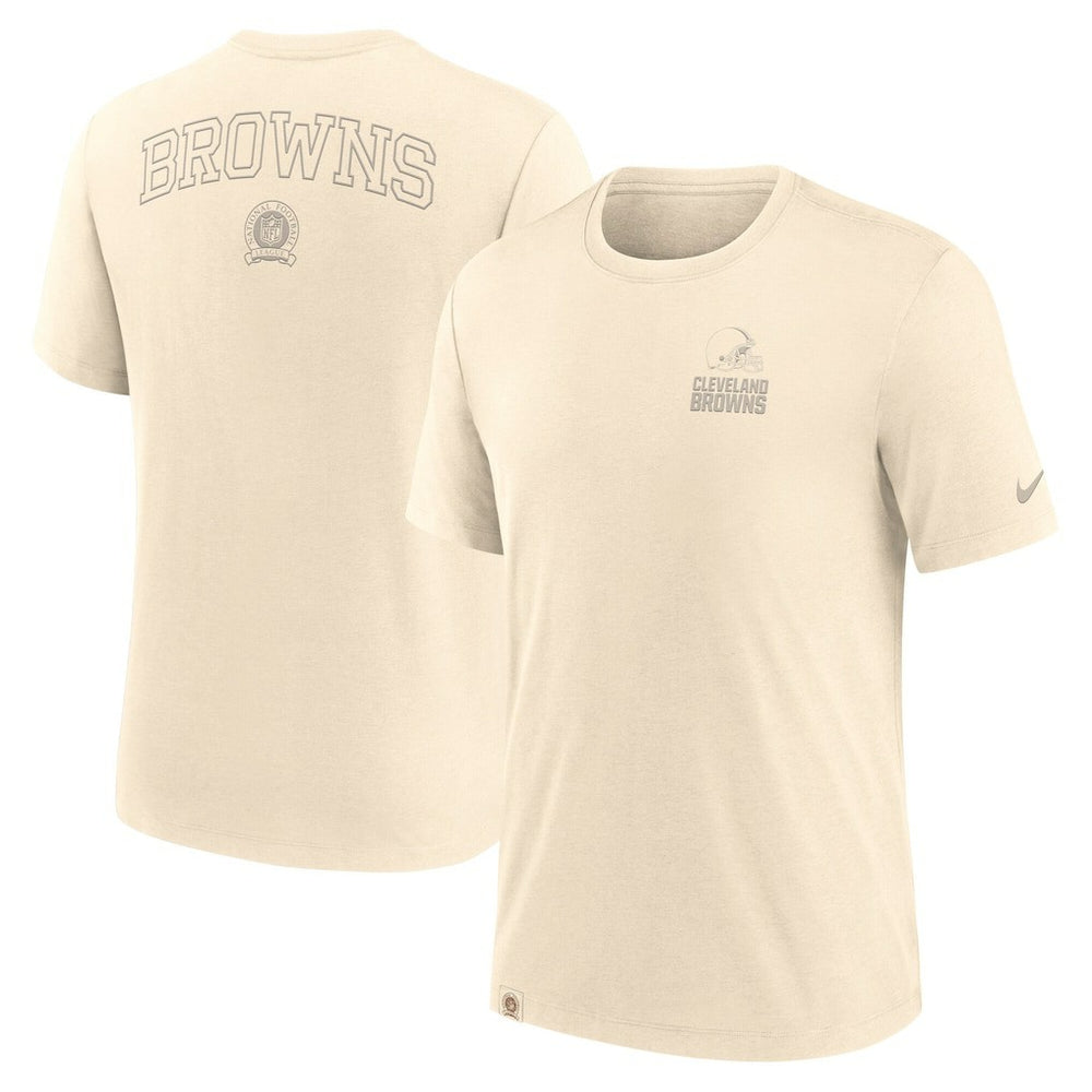 Cleveland Browns Glory Tri-Blend T-Shirt Cream | Nike for Sale