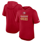 San Francisco 49ers Lockup Tri-Blend Hoodie T-Shirt Scarlet | Nike for Sale