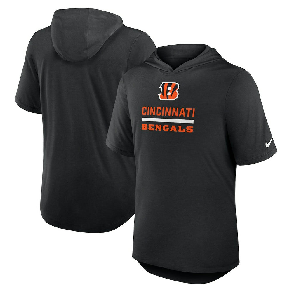 Cincinnati Bengals Lockup Tri-Blend Hoodie T-Shirt Black | Nike for Sale