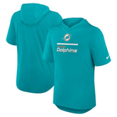 Miami Dolphins Lockup Tri-Blend Hoodie T-Shirt Aqua | Nike for Sale