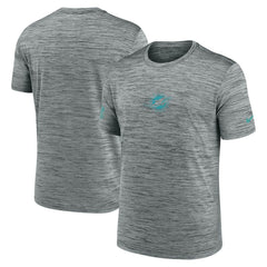 Miami Dolphins Sideline Velocity Dri-FIT T-Shirt - Gray | Nike for Sale