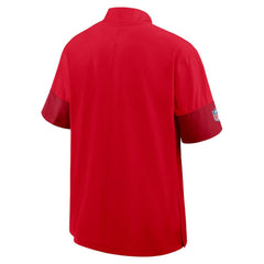 Kansas City Chiefs Sideline Short Sleeve Quarter-Zip Dri-FIT Coach Jacket Red | Nike for Sale