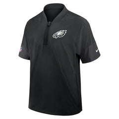 Philadelphia Eagles Sideline Short Sleeve Quarter-Zip Dri-FIT Coach Jacket Black | Nike for Sale