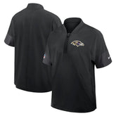 Baltimore Ravens Sideline Short Sleeve Quarter-Zip Dri-FIT Coach Jacket Black | Nike for Sale