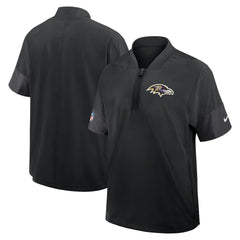Baltimore Ravens Sideline Short Sleeve Quarter-Zip Dri-FIT Coach Jacket Black | Nike for Sale