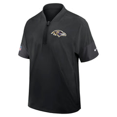 Baltimore Ravens Sideline Short Sleeve Quarter-Zip Dri-FIT Coach Jacket Black | Nike for Sale