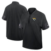 Jacksonville Jaguars Sideline Short Sleeve Quarter-Zip Dri-FIT Coach Jacket Black | Nike for Sale