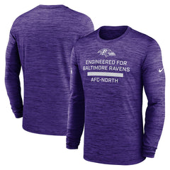 Baltimore Ravens Sideline Velocity Performance Long Sleeve T-Shirt - Purple | Nike for Sale