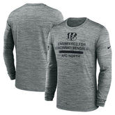 Cincinnati Bengals Sideline Velocity Performance Long Sleeve T-Shirt - Gray | Nike for Sale