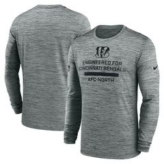 Cincinnati Bengals Sideline Velocity Performance Long Sleeve T-Shirt - Gray | Nike for Sale