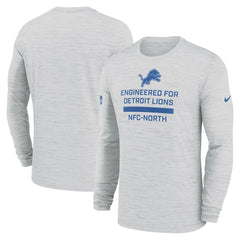 Detroit Lions Sideline Velocity Performance Long Sleeve T-Shirt - Ash | Nike for Sale