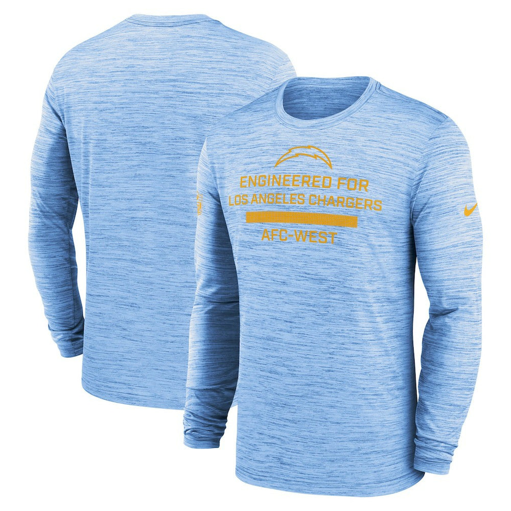 Los Angeles Chargers Sideline Velocity Performance Long Sleeve T-Shirt - Powder Blue | Nike for Sale