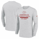 Kansas City Chiefs Sideline Velocity Performance Long Sleeve T-Shirt - Ash | Nike for Sale