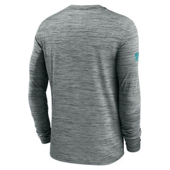 Miami Dolphins Sideline Velocity Performance Long Sleeve T-Shirt - Gray | Nike for Sale