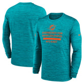 Miami Dolphins Sideline Velocity Performance Long Sleeve T-Shirt - Aqua | Nike for Sale