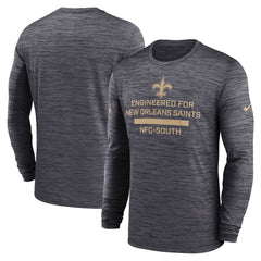 New Orleans Saints Sideline Velocity Performance Long Sleeve T-Shirt - Black | Nike for Sale
