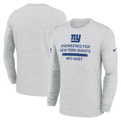 New York Giants Sideline Velocity Performance Long Sleeve T-Shirt - Ash | Nike for Sale