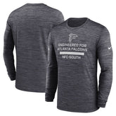 Atlanta Falcons Sideline Velocity Performance Long Sleeve T-Shirt - Charcoal | Nike for Sale