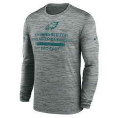 Philadelphia Eagles Sideline Velocity Performance Long Sleeve T-Shirt - Gray | Nike for Sale