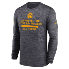 Pittsburgh Steelers Sideline Velocity Performance Long Sleeve T-Shirt - Black | Nike for Sale