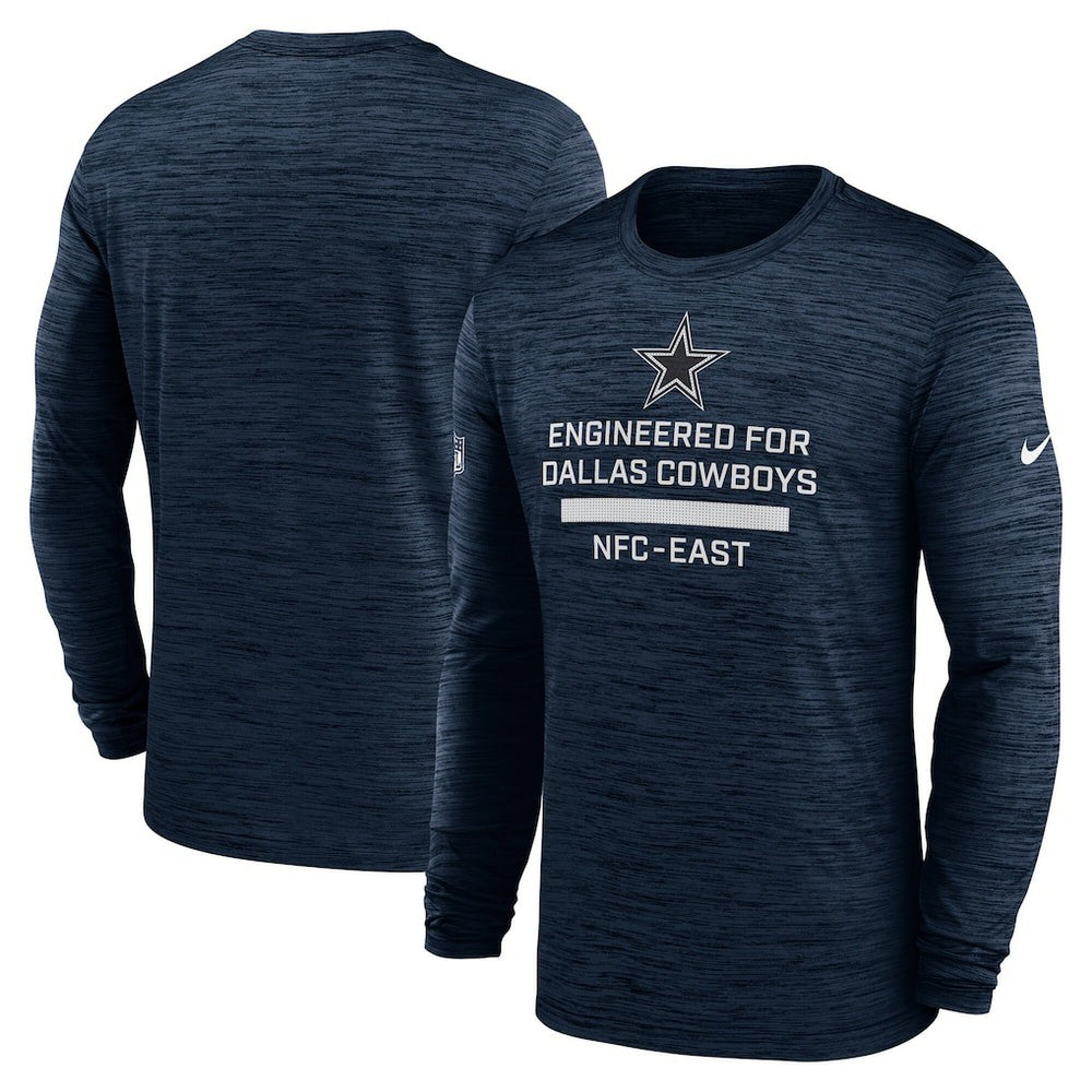 Dallas Cowboys Sideline Velocity Performance Long Sleeve T-Shirt - Navy | Nike for Sale