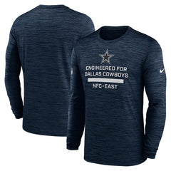 Dallas Cowboys Sideline Velocity Performance Long Sleeve T-Shirt - Navy | Nike for Sale