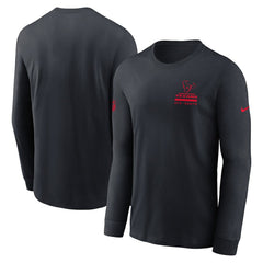 Houston Texans Sideline Dri-FIT Long Sleeve T-Shirt Navy | Nike for Sale