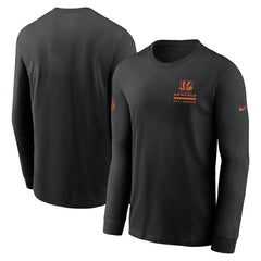 Cincinnati Bengals Sideline Dri-FIT Long Sleeve T-Shirt Black | Nike for Sale