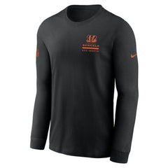 Cincinnati Bengals Sideline Dri-FIT Long Sleeve T-Shirt Black | Nike for Sale