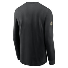New Orleans Saints Sideline Dri-FIT Long Sleeve T-Shirt Black | Nike for Sale