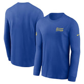 Los Angeles Rams Sideline Dri-FIT Long Sleeve T-Shirt Royal | Nike for Sale