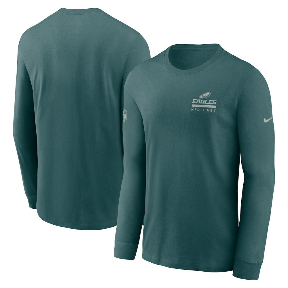 Philadelphia Eagles Sideline Dri-FIT Long Sleeve T-Shirt Midnight Green | Nike for Sale
