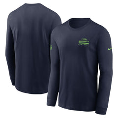Seattle Seahawks Sideline Dri-FIT Long Sleeve T-Shirt College Navy | Nike for Sale