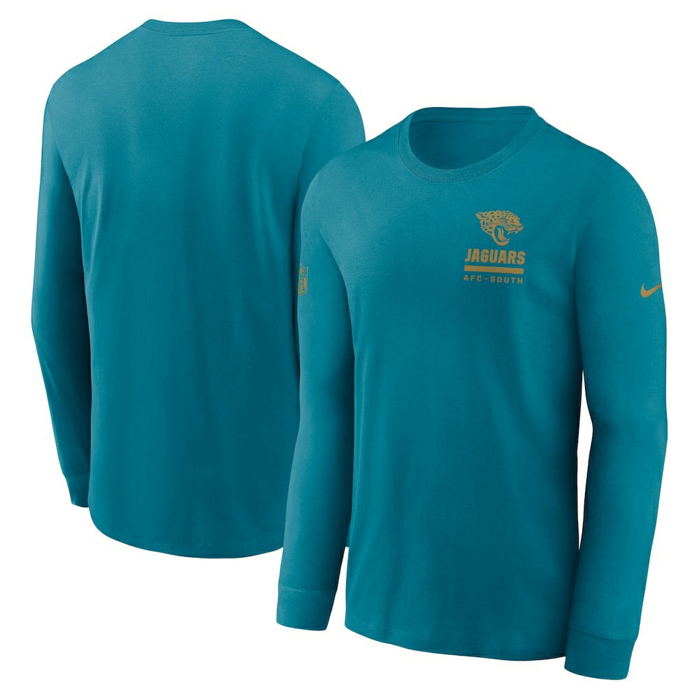 Jacksonville Jaguars Sideline Dri-FIT Long Sleeve T-Shirt Teal | Nike for Sale