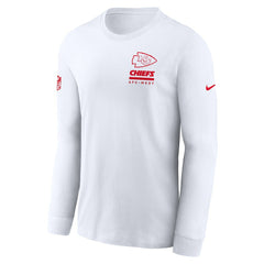 Kansas City Chiefs Sideline Dri-FIT Long Sleeve T-Shirt White | Nike for Sale