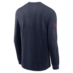 New England Patriots Sideline Dri-FIT Long Sleeve T-Shirt Navy | Nike for Sale