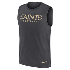 New Orleans Saints Primetime Legend Dri-FIT Muscle Tank Top Charcoal | Nike for Sale