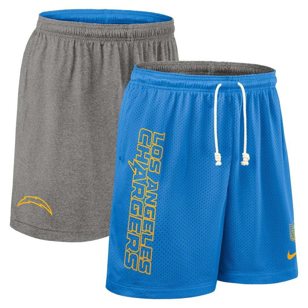 Los Angeles Chargers Sideline Reversible Dri-FIT Shorts Powder Blue | Nike for Sale