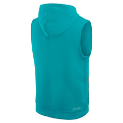 Miami Dolphins Sideline Standard Issue Dri-FIT Sleeveless Hoodie Aqua | Nike for Sale