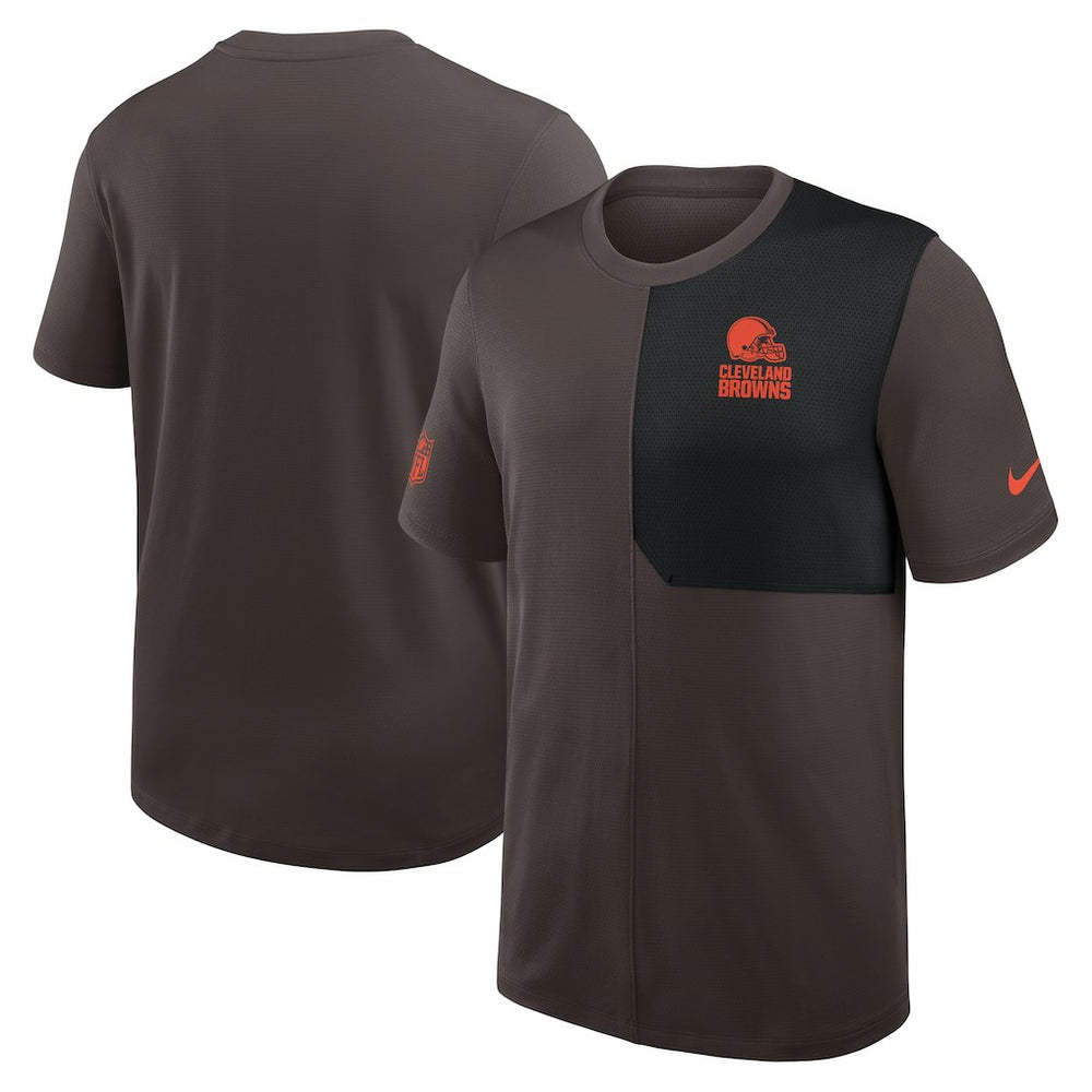 Cleveland Browns Sideline UV Dri-Fit Coach Shirt Brown | Nike for Sale