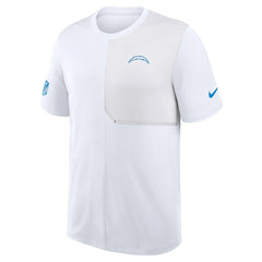 Los Angeles Chargers Sideline UV Dri-Fit Coach Shirt White | Nike for Sale
