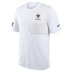New Orleans Saints Sideline UV Dri-Fit Coach Shirt White | Nike for Sale