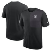 Las Vegas Raiders Sideline UV Dri-Fit Coach Shirt Black | Nike for Sale